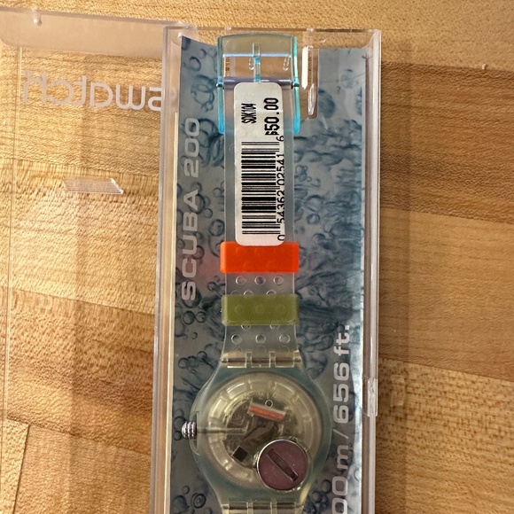 VTG Swatch Scuba 200 Jelly Bubbles 1992 New in Box, NEVER WORN! UNISEX - Picture 4 of 8